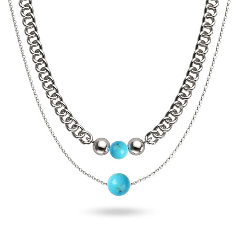 Türkis x Silber | Edelsteinkette